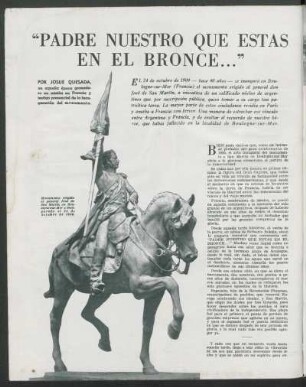 "Padre nuestro que estás en el bronce..."