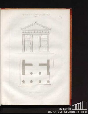 Application de l'ordre dorique romain. Temple. Pl. 11.
