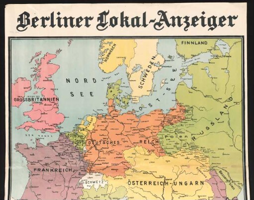 Kriegskarte 1914 : Berliner Lokal-Anzeiger