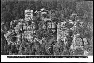 Sächsische Schweiz, Berggasthaus auf dem Brand, Luftbild