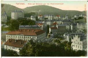 Karlsbad. Blick auf Westend von der Panoramastraße