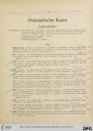 Ostasiatische Kunst (Nr. 1-254)