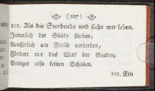 101. Als die Sterbende und siehe wir leben. - 134. Die Zeit ist kurz.