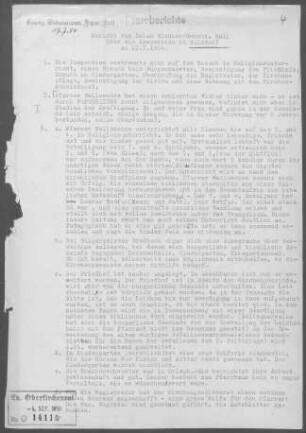 Sulzdorf mit Oberscheffach: Inspektionsbericht 1954