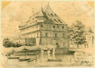 Konstanz Altes Kaufhaus - jetziges Konzilgebäude - von Nordosten