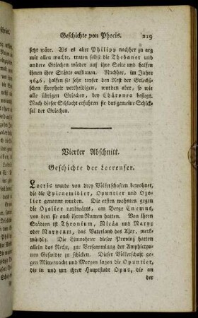 Vierter Abschnitt. Geschichte der Locrenser.