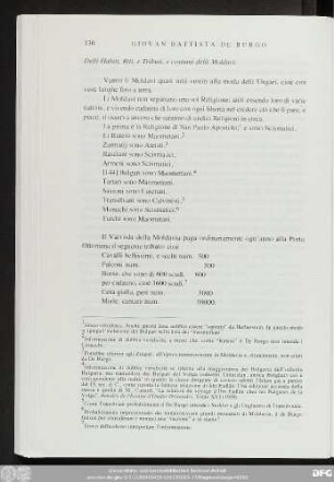 Delli Habiti, Riti, e Tributi, e costumi delli Moldavi.