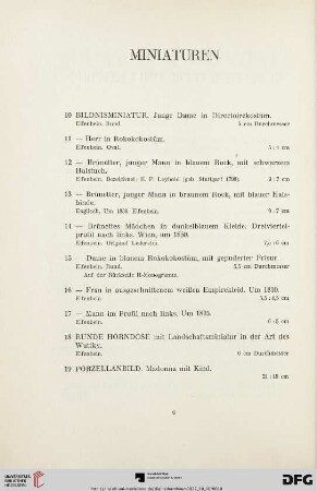 Miniaturen (Nr. 10-19)