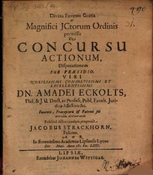 De concursu actionum disputatio