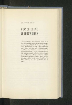 Dritter Teil Verschiedene Lebensweisen