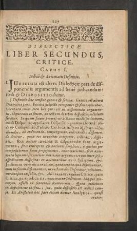 Dialecticae Liber Secundus, Critice.