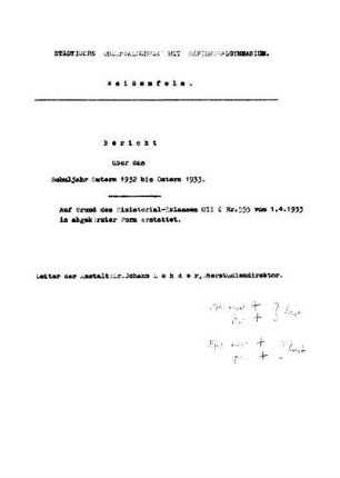 1932/33: Bericht ... - 1932/33