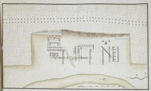 WHK 40 Hessische Revüen und Manöver: Plan des Manövers des Hanauischen Bataillons bei Philippsruhe, 1. Juni 1770