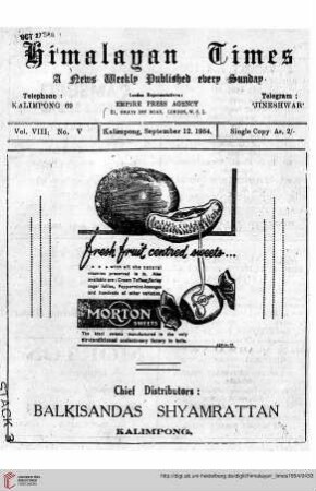 No. V (12 September 1954)