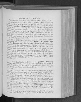 Sitzung am 18. April 1899.