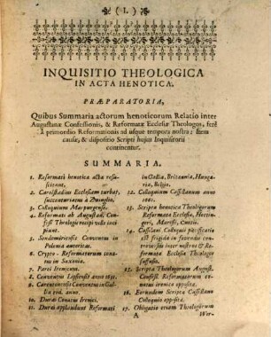 Inquisitio theologica in Acta Henotica