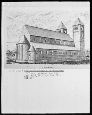 Steingaden, Ehemalige Prämonstratenser-Klosterkirche Sankt Johannes, von Nordosten