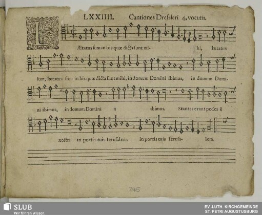 LXXIIII. Laetatus sum