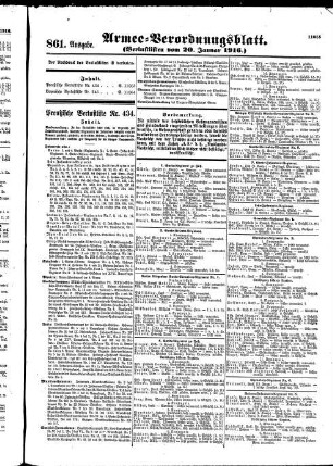 861.Ausgabe. Donnerstag, 20. Januar 1916