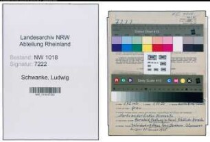 Entnazifizierung Ludwig Schwanke , geb. 16.09.1888 ()