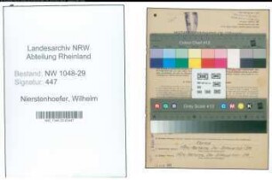 Entnazifizierung Wilhelm Nierstenhoefer , geb. 03.12.1892 (Beamter)