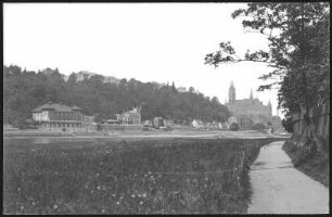 Meißen. Albrechtsburg, Siebeneichener Straße mit Geipelburg