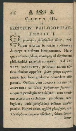 Caput III. De Principiis Philosophiae