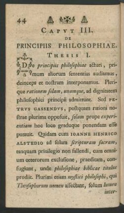 Caput III. De Principiis Philosophiae