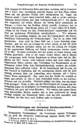 71-92, Frauenforderungen zur deutschen Strafrechtsreform