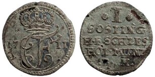 1 Sechsling, Hzgl. Schleswig-Holstein-Gottorpische Linie, Karl Friedrich (1702 - 1739)