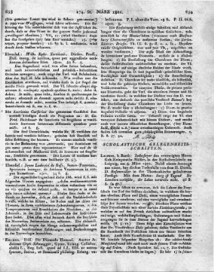 Die Lectiones Cursorias des genannten Candidati doctorandi kündigte durch ein Programm an: D. Ge. Frid. Holzhauer de locationis rei frugiferae et venditionis fructuum futurorum differentia quaedam praemissa. 16 S. 8.