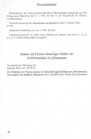 Konten des Vvereins ehemaliger Schüler der Gelehrtenschule des Johanneums