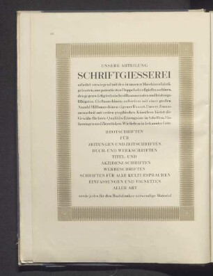 Unsere Abteilung Schriftgiesserei