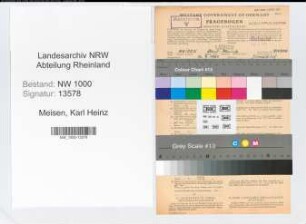 Entnazifizierung Karl Heinz Meisen, geb. 13.07.1920 ()