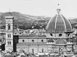 Florenz,Dom S. Maria del Fiore, Gesamtansicht von Süden; Arnolfo di Cambio; Giotto di Bondone; Brunelleschi, Filippo