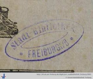 [Provenienz]: Stadtbibliothek Freiburg