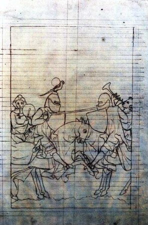 Manessische Liederhandschrift oder Große Heidelberger Liederhandschrift — Turnierszene, Folio 196recto