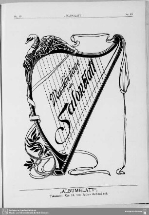 Musikbeilage zum Salonblatt