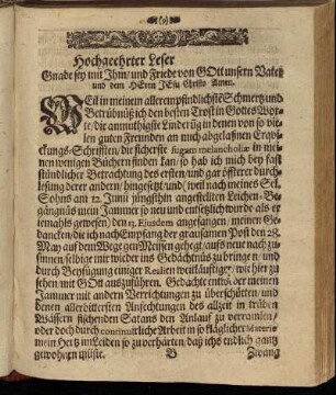 Hochgeehrter Leser