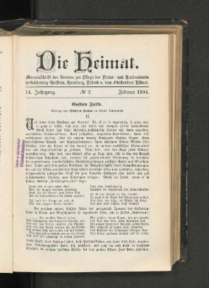 14. Jahrgang. No. 2. Februar 1904.