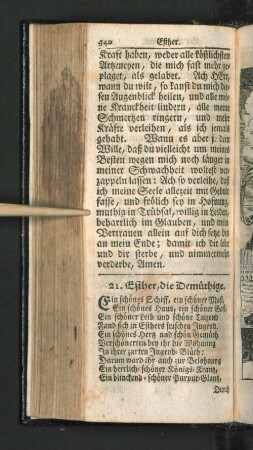 21. Esther, die Demüthige.