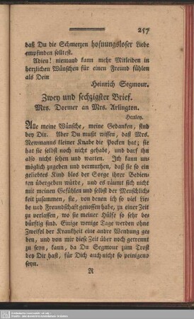 Zwey und sechzigster Brief