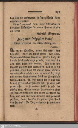 Zwey und sechzigster Brief