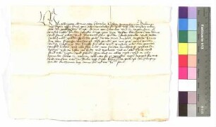 Graf Albrecht von Hohenlohe an Graf Kraft von Hohenlohe: Schuld an Eberhard von Dürne.