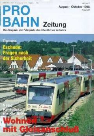 Fachzeitschrift "Pro Bahn Zeitung" (Zeitungskiosk 1998)