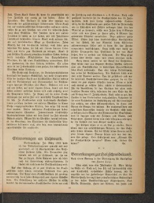 Erinnerungen an Lichtwark.
