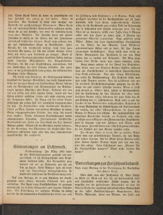 Erinnerungen an Lichtwark.