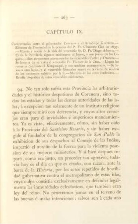 Capítulo IX. Competencias entre el gobernador Corcuera y el Arzobispo Guerrero ...