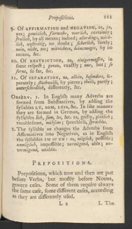 Prepositions.