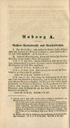 Anhang A. Ressort-Verhältnisse und Geschäftsstyl